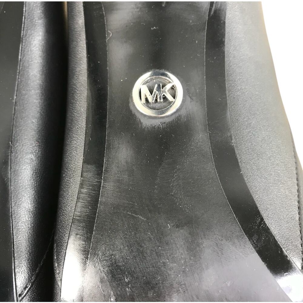 MICHAEL Michael Kors Lawson Open Toe Leather Bootie Sz 9 Black High Heel Stylish - Picture 9 of 11